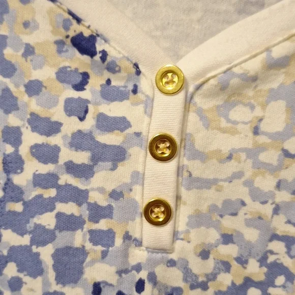 Karen Scott XL blue design Top - Picture 2 of 5